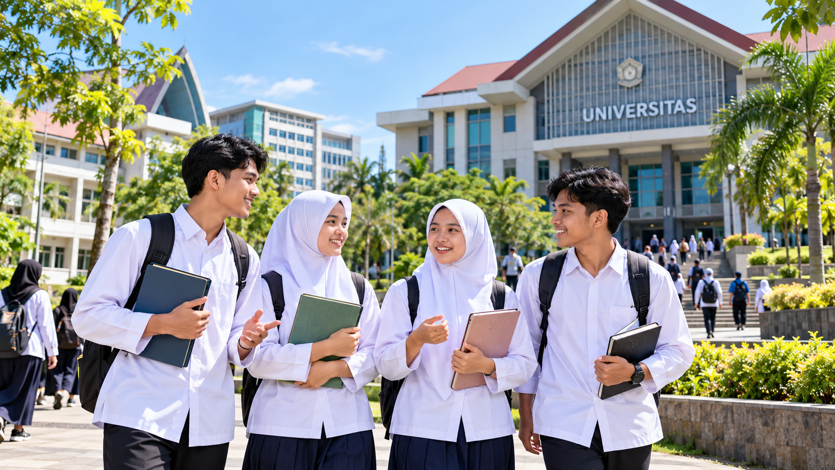 Ilustrasi siswa lulusan madrasah mengenal lingkungan kampus negeri dan swasta di Makassar untuk melanjutkan pendidikan tinggi